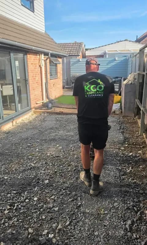 Jamie and the KCO Landscapes team on site in Waterlooville
